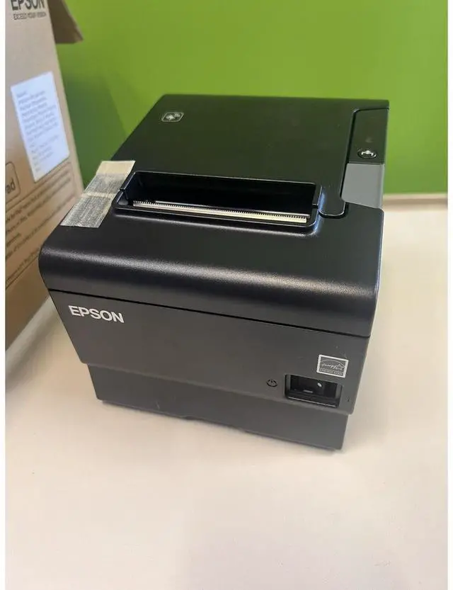 Alt view image 6 of 7 - Ep,son TM-T88VI Thermal POS Receipt Printer M338B AC Adapter + Ethernet Cable
