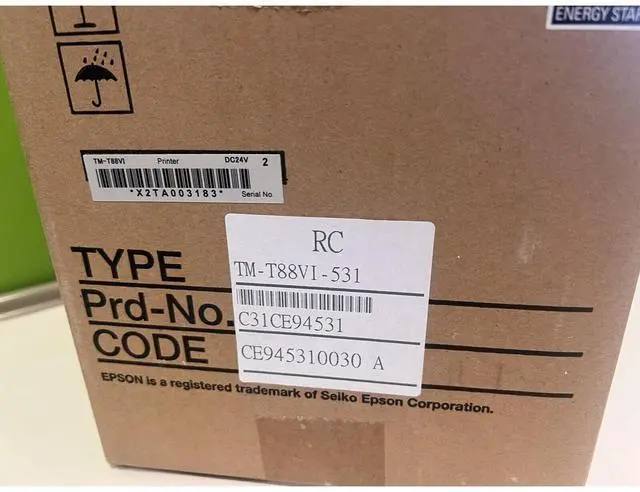 Main image of Ep,son TM-T88VI Thermal POS Receipt Printer M338B AC Adapter + Ethernet Cable