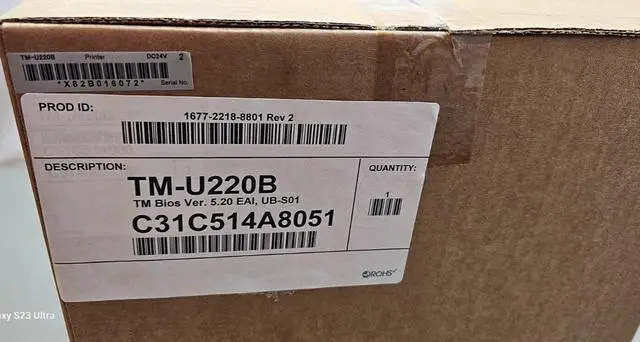 Alt view image 3 of 7 - Ep,son TM-U220B Dot Matrix Serial POS Desktop Receipt Printer M188B Autocuttr