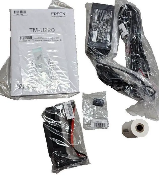 Alt view image 6 of 7 - Ep,son TM-U220B Dot Matrix Serial POS Desktop Receipt Printer M188B Autocuttr