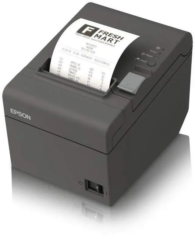 Alt view image 2 of 3 - Ep,son TM-T82 USB POS Monochrome Receipt Printer - High-Speed, Reliable, Gray