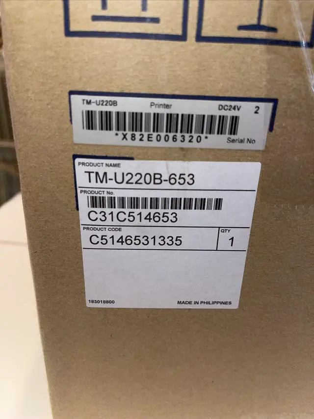Alt view image 6 of 7 - Ep,son TM-U220B (653) M188B Kitchen POS Receipt Printer Serial C31C514653
