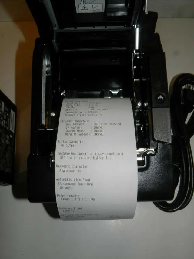 Alt view image 3 of 7 - Ep,son TM-T88VI Thermal POS receipt printer Ethernet & USB & Serial M338A