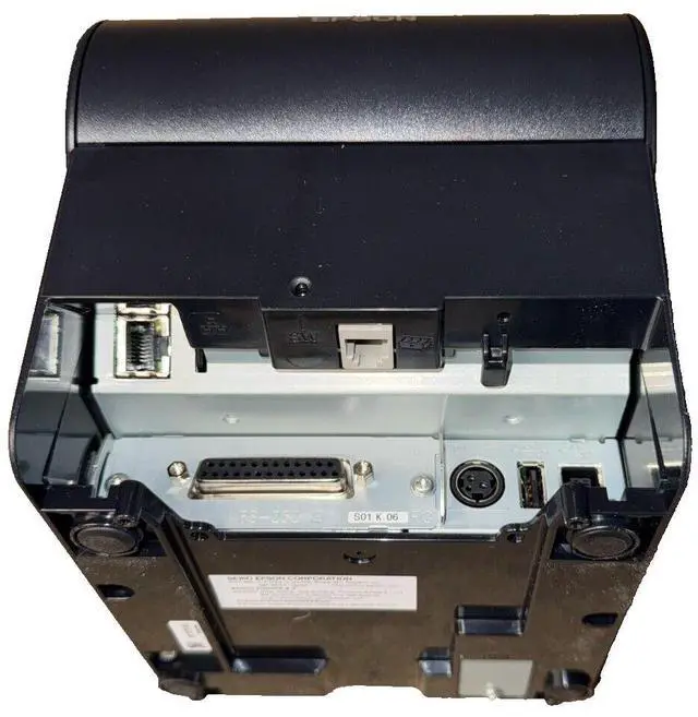 Alt view image 4 of 7 - Black Ep,son TM-T88VI M338A Thermal Receipt Printer 80mm USB Serial Ethernet PSU