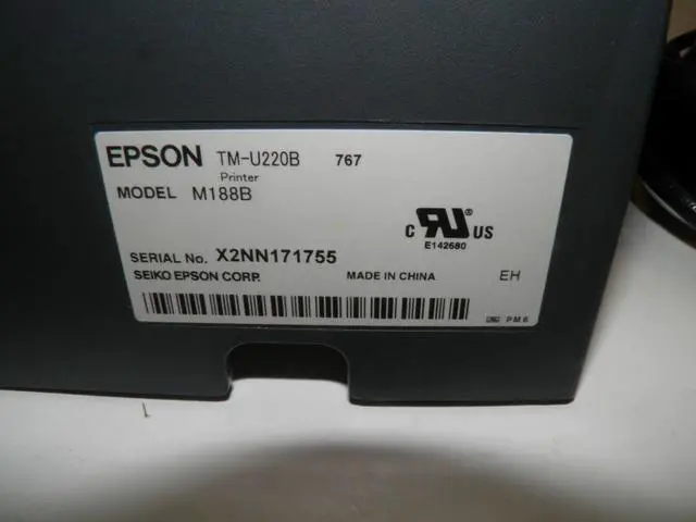 Alt view image 3 of 4 - Ep,son TM-U220B (767) M188B Dot Matrix POS Receipt Printer Ethernet / USB