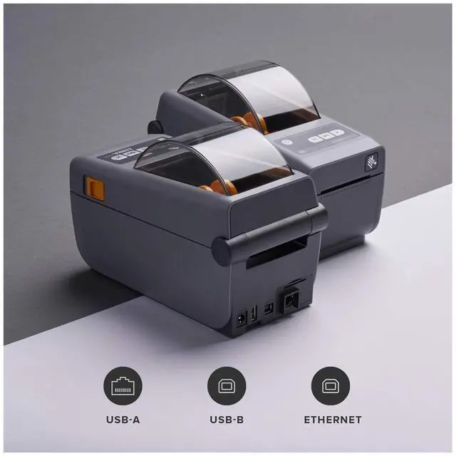 Alt view image 2 of 7 - Ze,bra ZD410 Direct Thermal Monochrome Desktop Printer - Wired Thermal Printer