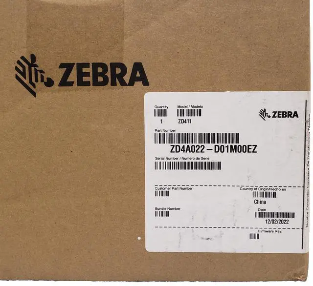 Alt view image 4 of 5 - Ze,bra ZD411d Direct Thermal Bar Code Label Printer USB 203 dpi - ZD4A022-D01M00EZ