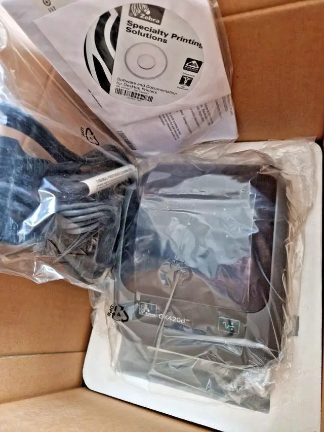 Alt view image 3 of 5 - Ze,bra GK420d - Compact Direct Thermal Label Printer DHL UPS GLS Royal