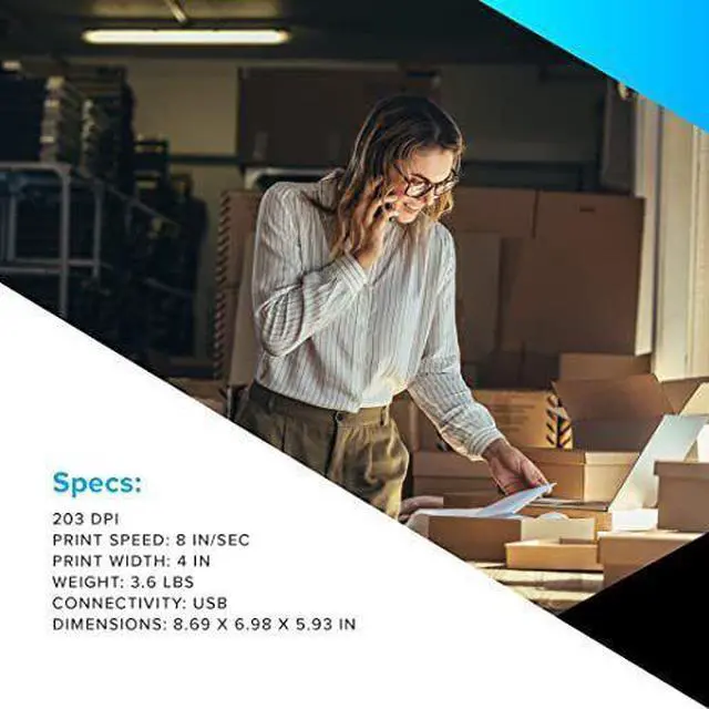 Alt view image 7 of 7 - Ze,bra ZD421 8UM760 Direct Thermal Printer