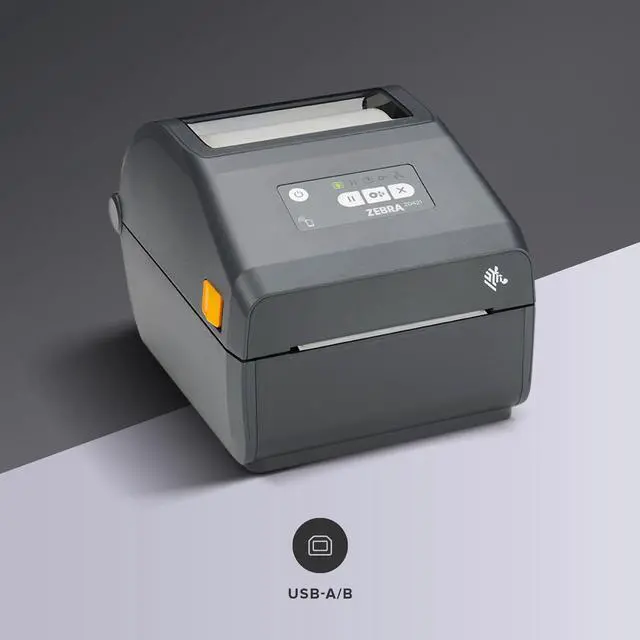 Alt view image 2 of 7 - Ze,bra ZD421 Direct Thermal Desktop Printer 203 dpi Width 4" USB ZD4A042-D01M00EZ