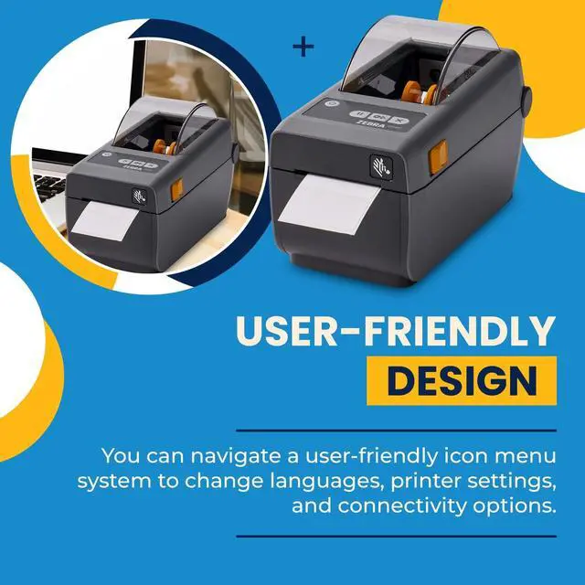 Alt view image 4 of 7 - Ze,bra ZD411 (ZD410 Replacement) Direct Thermal Label Printer | 203 DPI