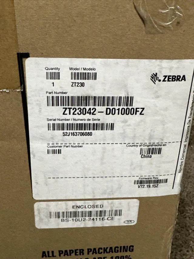 Alt view image 4 of 5 - Ze,bra ZT230 Thermal Label Printer ( ZT23042-D01000FZ ) Serial USB, Monochrome