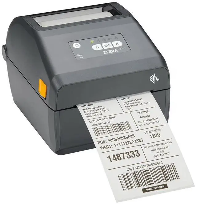 Alt view image 3 of 4 - Ze,bra ZD421T Desktop Bar Code Label Printer ( ZD4A042-30EM00EZ )
