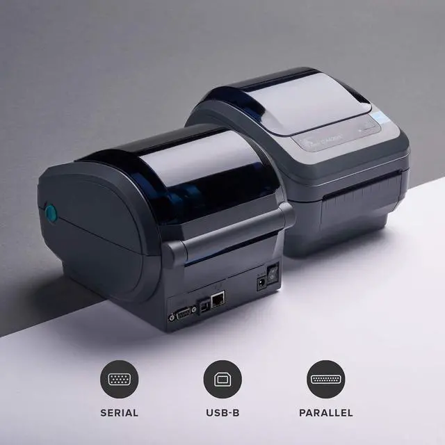 Alt view image 7 of 7 - Ze,bra GX420D Thermal Desktop Printer for Labels, Receipts, Bar Codes, Tags