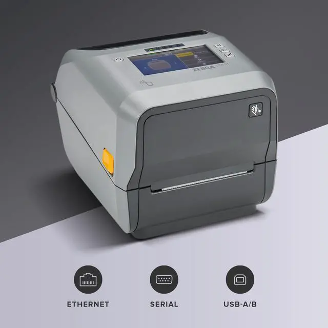 Alt view image 2 of 7 - Ze,bra ZD621 Thermal Printer Color Touch LCD 203dpi 4" Ethernet ZD6A142-301F00EZ