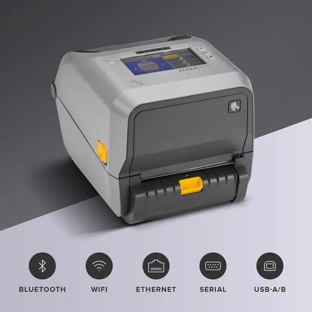 Alt view image 2 of 7 - Ze,bra ZD621 Thermal Printer Color Touch LCD 203dpi 4" - Peeler ZD6A142-D11L01EZ