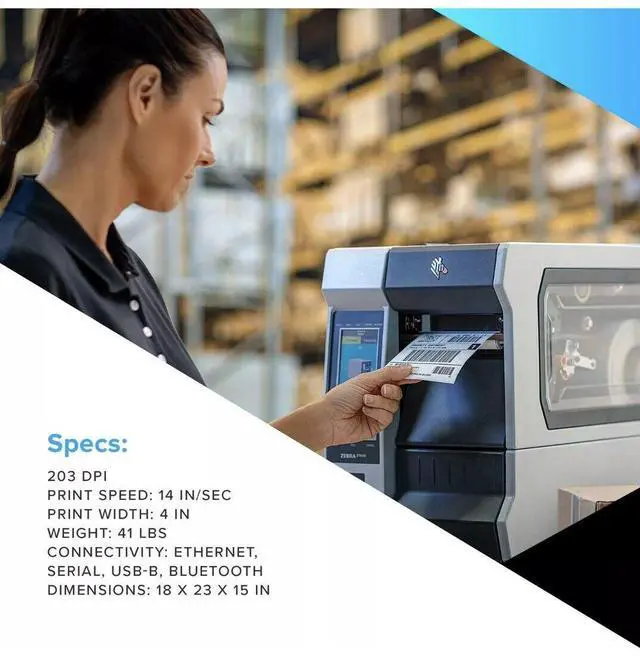 Alt view image 5 of 7 - Ze,bra ZT411 Thermal Transfer Printer 203 dpi 4"