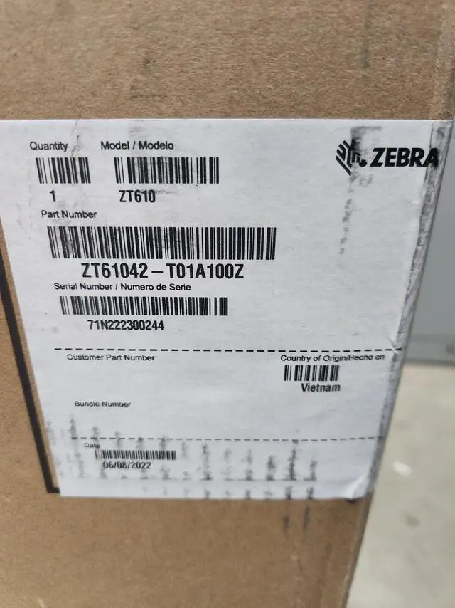 Alt view image 2 of 4 - Ze,bra ZT610 ZT61042-T01A100Z Thermal Label Printer 203dpi