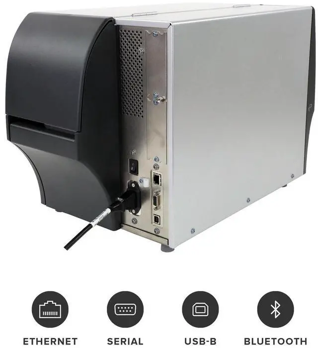 Alt view image 2 of 7 - Ze,bra ZT411 Thermal Transfer Printer 203dpi 4" Serial USB Ethernet & Bluetooth
