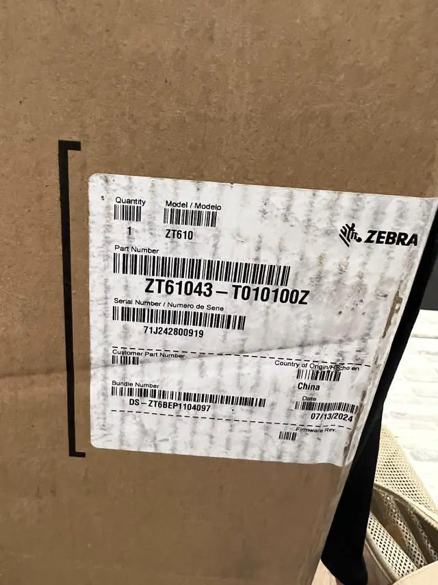Alt view image 5 of 6 - Ze,bra ZT610 Thermal Label Printer 300 dpi Bluetooth Ethernet ZT61043-T010100Z