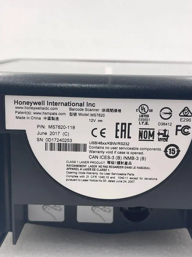 Alt view image 6 of 7 - Honey,well MS7820 Solaris Bar,code Scan,ner