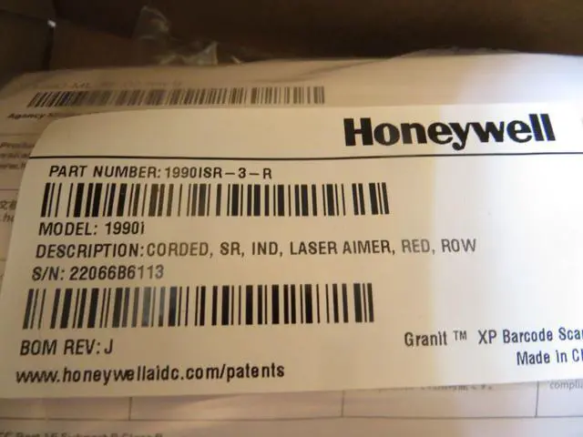 Alt view image 2 of 5 - Honey,well - P/N: 1990ISR-3USB-R    Model:  1990i    (Bar,code Scan,ner)