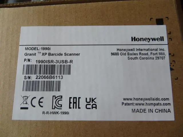 Alt view image 3 of 5 - Honey,well - P/N: 1990ISR-3USB-R    Model:  1990i    (Bar,code Scan,ner)
