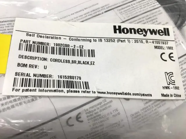 Alt view image 2 of 5 - Honey,well 1902GSR-2-EZ Wireless Handheld Bluetooth Bar,code Scan,ner 2D Imager