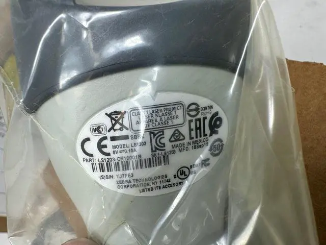 Alt view image 5 of 7 - Ze,bra Motor,ola Sym,bol LS1203-CR10001R Bar,code LASER Scan,ner w USB Cable