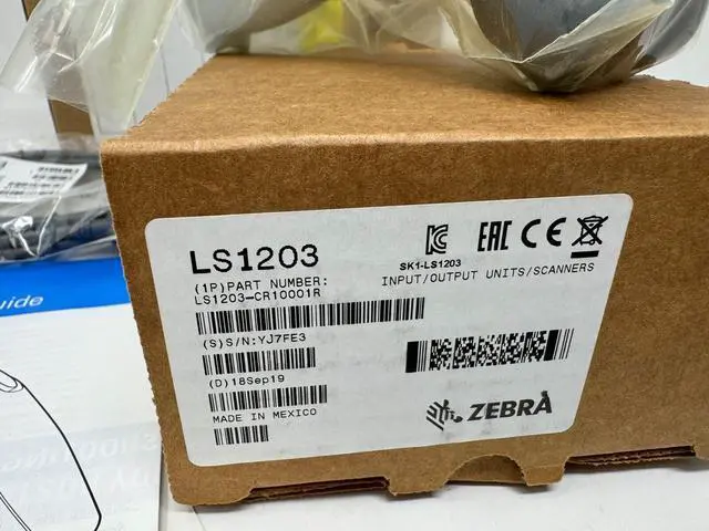 Alt view image 7 of 7 - Ze,bra Motor,ola Sym,bol LS1203-CR10001R Bar,code LASER Scan,ner w USB Cable