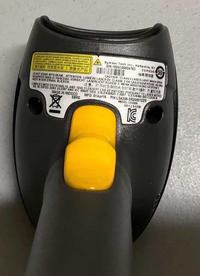 Alt view image 3 of 5 - Sym,bol Motor,ola LS4208-SR20007ZZR USB Handheld 1D Laser Bar,code Scan,ner