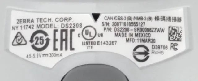 Alt view image 5 of 7 - Ze,bra DS2208-SR00006ZZWW 2D/1D Handheld Bar,code Scan,ner  White