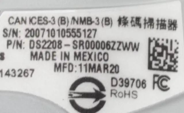 Alt view image 6 of 7 - Ze,bra DS2208-SR00006ZZWW 2D/1D Handheld Bar,code Scan,ner  White