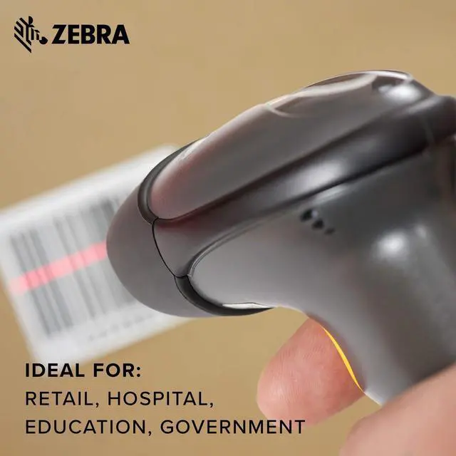 Alt view image 7 of 7 - Ze,bra LS2208 Series Corded Handheld Standard Range Laser Scan,ner Kit