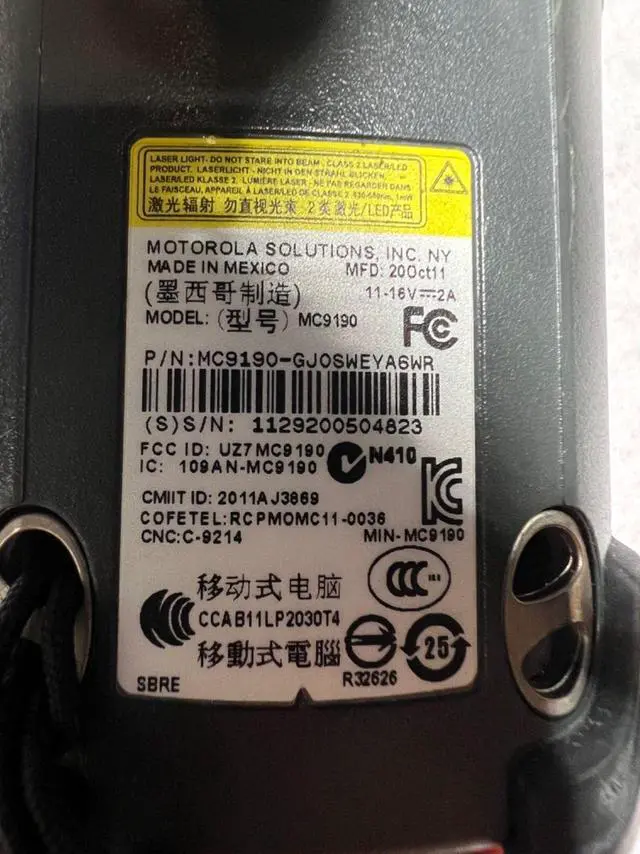 Alt view image 3 of 4 - Sym,bol / Motor,ola MC9190-GJ0SWEYA6WR Mobile Computer W/Battery & Stylus