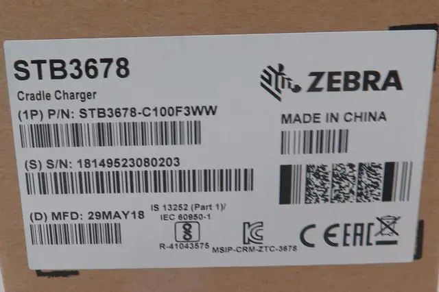 Alt view image 2 of 6 - Ze,bra Motor,ola STB3678 Cradle for DS3678 Bar,code Scan,ner USB
