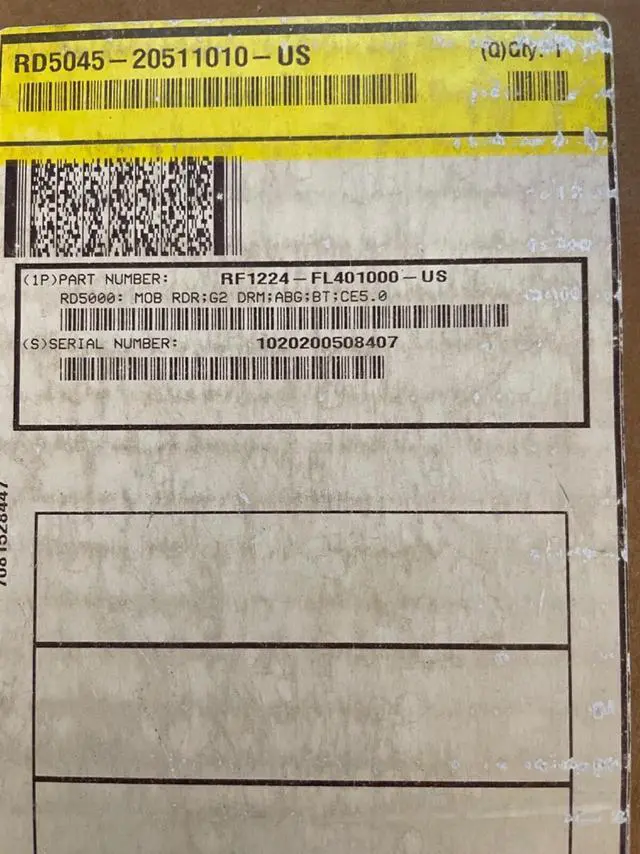 Alt view image 5 of 7 - Motor,ola RFID Reader RD5045-20511010-US / RF1224-FL401000-US - NOB