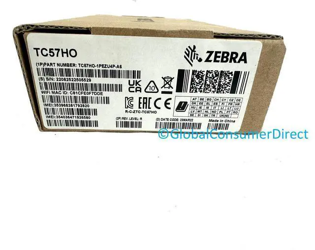 Alt view image 3 of 5 - Ze,bra TC57 TC57HO-1PEZU4P-A6 New in Box Mobile Computer Android Bar,code Scan,ner