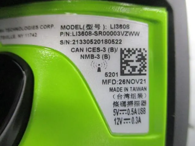 Alt view image 4 of 6 - Ze,bra LI3608-SR00003VZWW LI3608 5-12V 0.3-0.5A NSMP