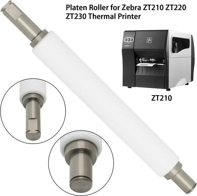 Alt view image 2 of 7 - P1037974-028 Transfer Platen Roller for Ze bra ZT230 ZT231 ZT220 ZT221 ZT211 ZT210 Thermal Label Printer - Replacement Printer Transfer Roller Compatible with ZT200 Series (203dpi, 300dpi)