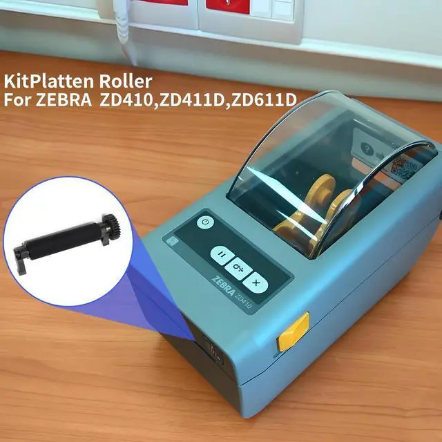 Alt view image 3 of 6 - P1112640-061 Kit Platen Roller for Ze bra ZD421D ZD621D ZD421 ZD621 D-Series Direct Thermal Desktop Printer Transfer Roller