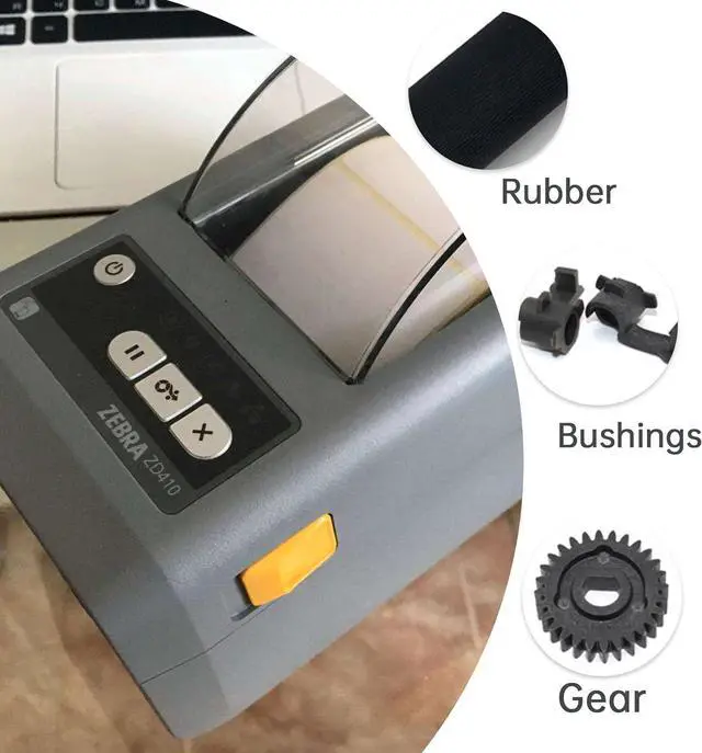 Alt view image 4 of 6 - P1112640-061 Kit Platen Roller for Ze bra ZD421D ZD621D ZD421 ZD621 D-Series Direct Thermal Desktop Printer Transfer Roller