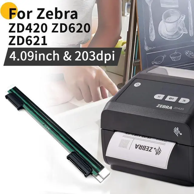 Alt view image 3 of 7 - P1079903-011 Printhead for Ze bra ZD410 ZD411 ZD411d ZD411t Thermal Mobile Printer 300dpi Genuine