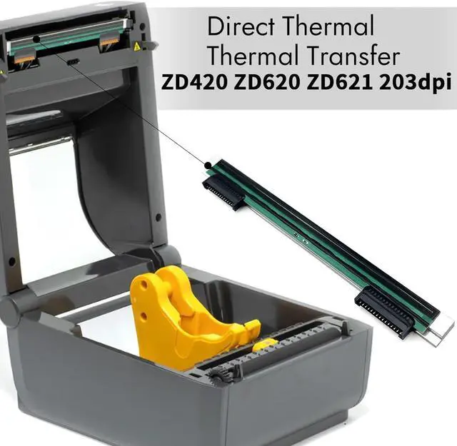 Alt view image 4 of 7 - P1079903-011 Printhead for Ze bra ZD410 ZD411 ZD411d ZD411t Thermal Mobile Printer 300dpi Genuine