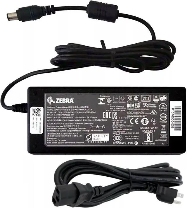 Main image of Genuine FSP060-RPAC 24V 2.5A 60W AC Adapter for Ze bra ZD400 ZD410 ZD410D ZD420 ZD420c ZD411 ZD411t ZD411D ZD421 ZD421C ZD421D ZD421t GK420D GX 420 Label Printer P1028888-006 P1076000-006 Power Supply