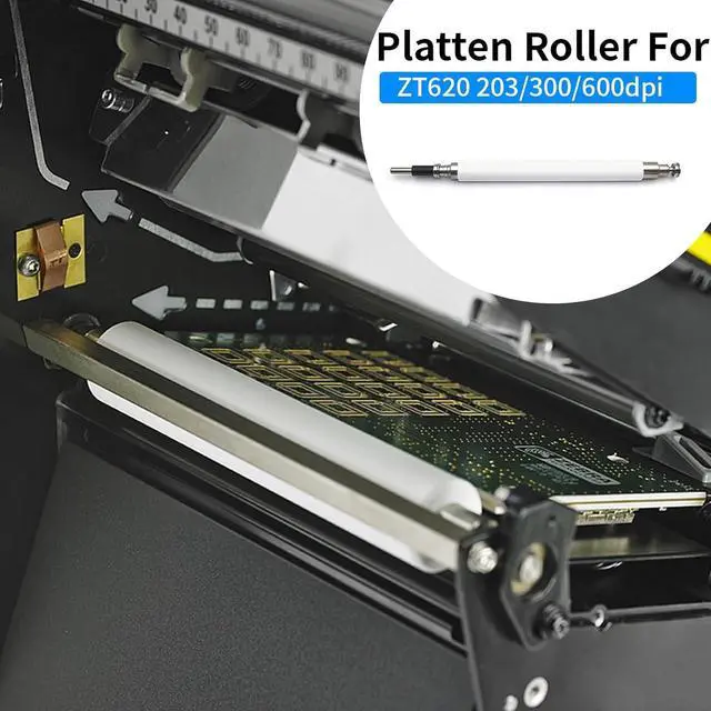 Alt view image 3 of 7 - Parts P1083320-033 Kit Platen Roller for Ze bra ZT620 Thermal Bar code Printer 203DPI 300DPI