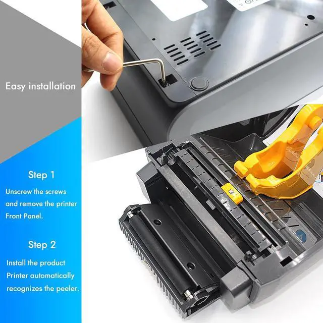 Alt view image 4 of 7 - P1080383-418 Dispenser Peeler Attachment for Ze bra ZD420d and ZD620d Direct Thermal Desktop Printers 203dpi 300dpi