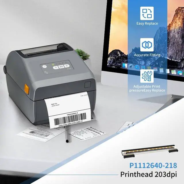 Alt view image 3 of 7 - Ennovor P1112640-218 Printhead Replacement [New Version 2025] for Zebra ZD421 ZD421d ZD421t Print Head Thermal Mobile Label Print Head Kit 203dpi (Not for 300dpi)