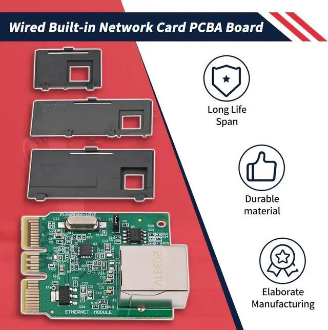Alt view image 5 of 7 - Ennovor P1080383-442 Upgrade Ethernet Module Kit Fit for Zebra ZD410 ZD420 Barcode Printer Card Wired Built-in Network Card PCBA Board