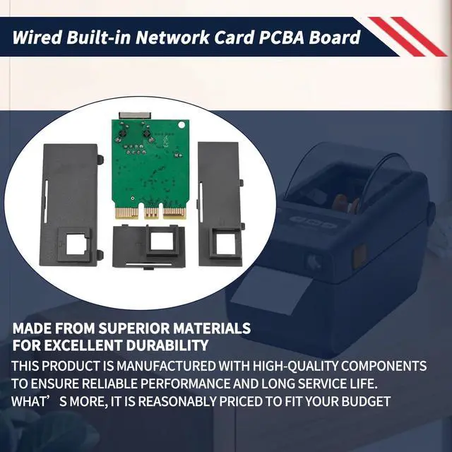 Alt view image 6 of 7 - Ennovor P1080383-442 Upgrade Ethernet Module Kit Fit for Zebra ZD410 ZD420 Barcode Printer Card Wired Built-in Network Card PCBA Board